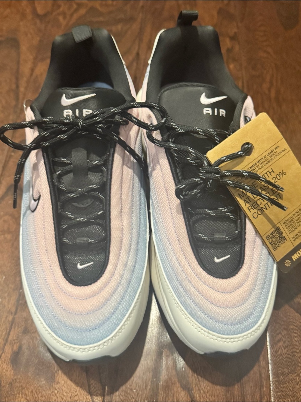Nike Air MaxPortal Women’s ’s Gradient Pink to Blue Sneakers with Black Accents